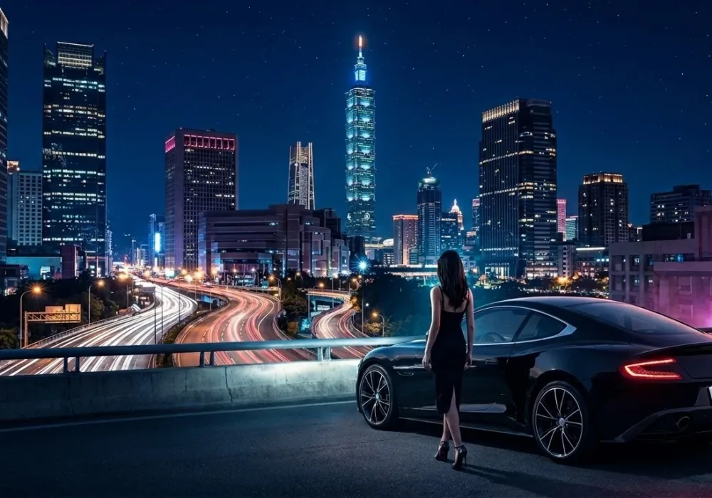 老司機公路-全台外送茶與定點茶推薦首頁Banner-台北夜景與跑車尤物